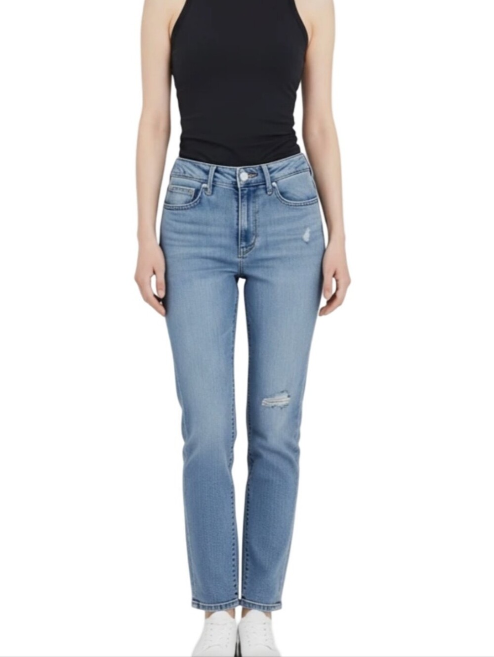 Levi's 724 Classic High-Rise Straight Leg Crop Jeans - Light Blue Size 29 New